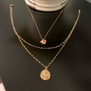 Gold Rose flower locket fashion necklaces